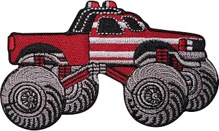 Monster Truck Embroidered Iron Sew On Patch Kids T Shirt Jeans Jacket Cap Badge