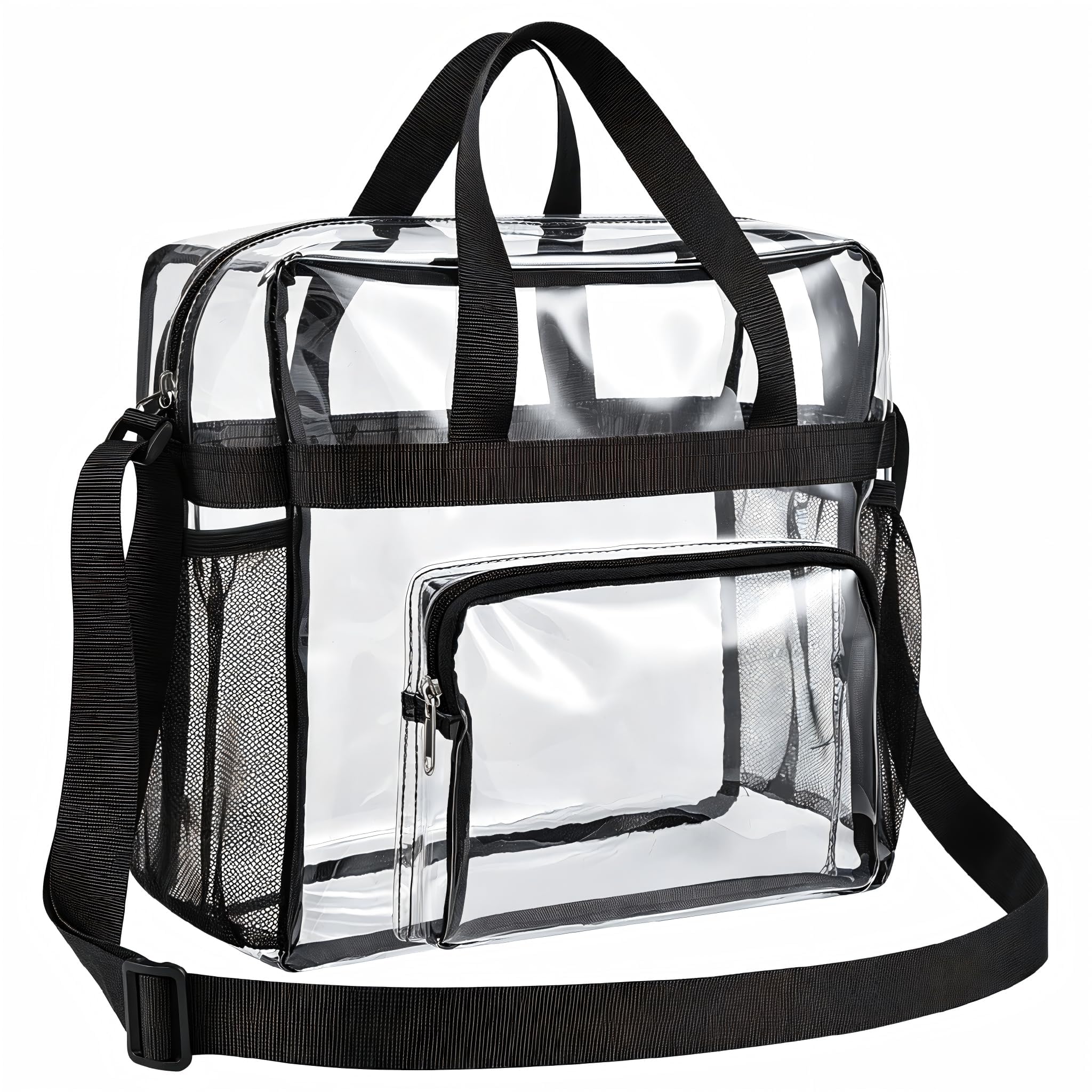 Bagenius Clear Tote Bag, 12x5.5x12 Inches Travel Tote Bag Stadium Approved | 0.4