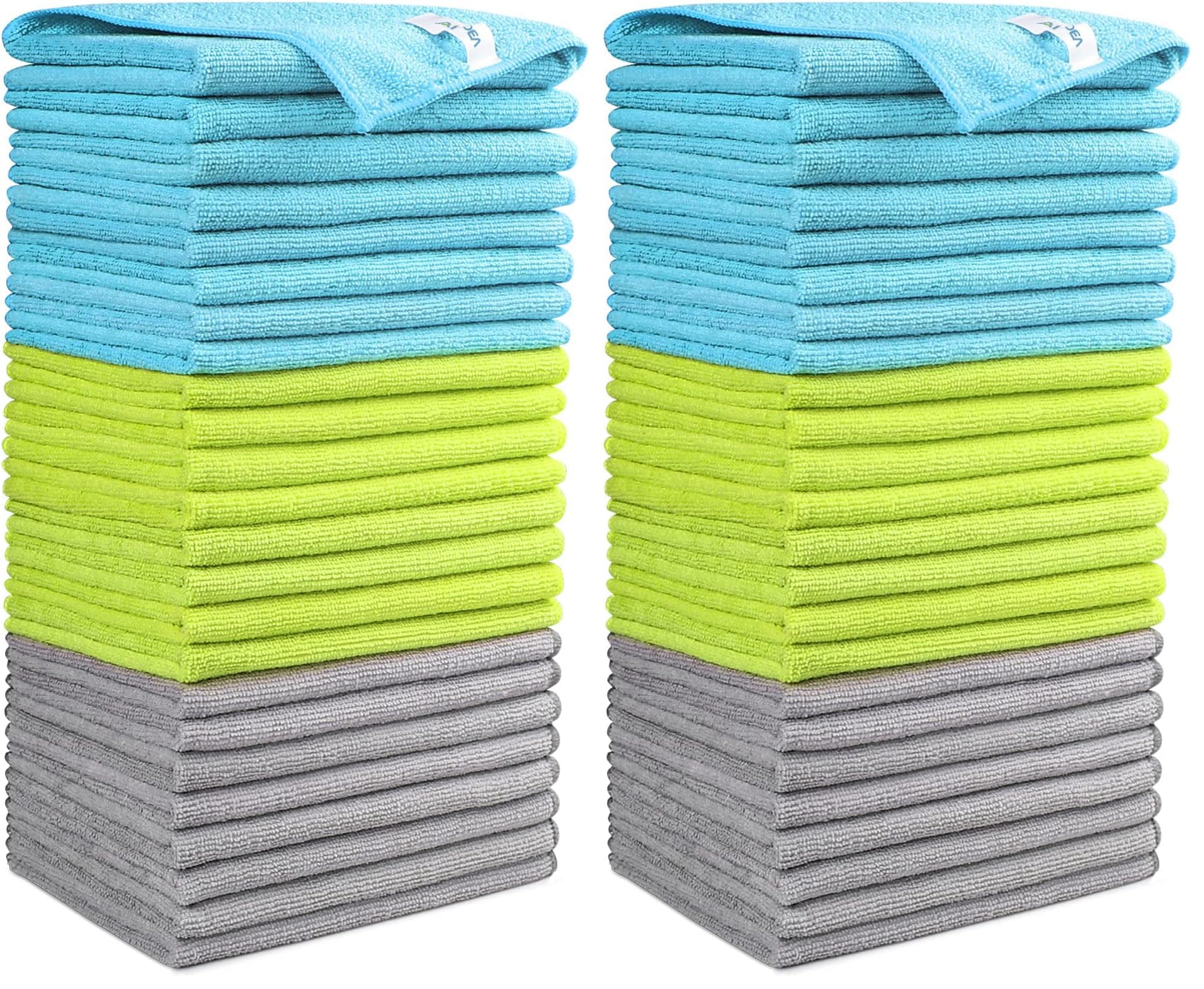 AIDEA Microfibre Cleaning Cloths Pack of 48, Multifunctional Reusable Cleaning T