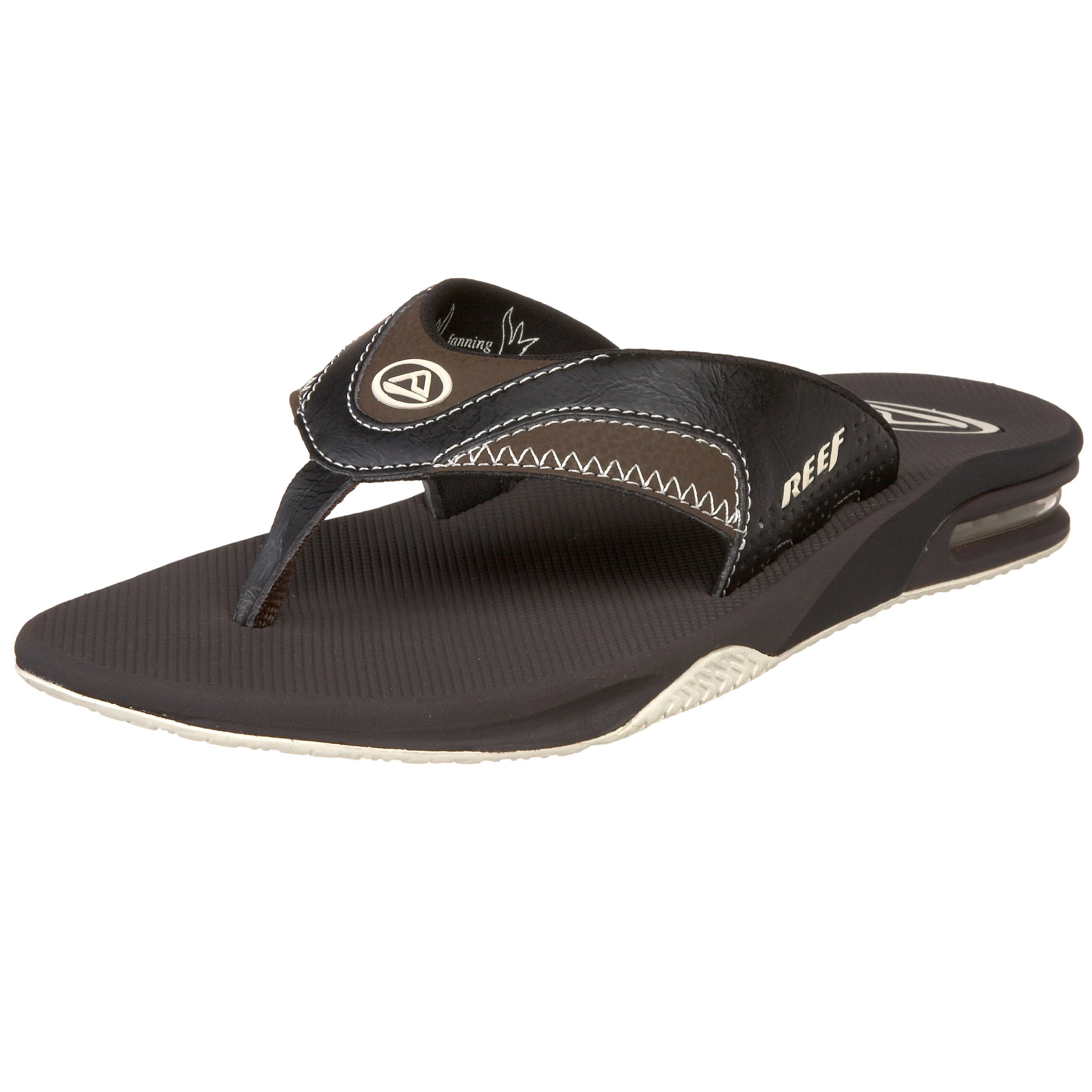 Reef Flip Flops, Fanning Black///White