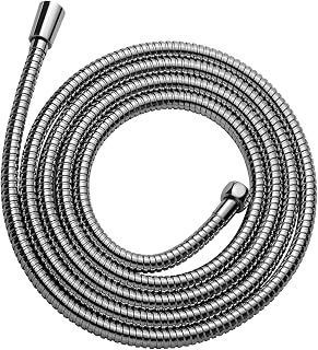 OFFO Shower Hose 3m,Stainless Steel Replacement High Pressure Shower Pipe Anti-Kink Shower Hoses for Bath Taps Chrome