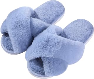 Evshine Ladies Memory Foam Cross Ligament Slippers