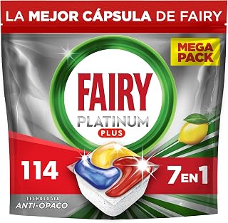 Fairy Platinum Plus Dishwasher Capsules for Lemon Machine, 6x19 Capsules | Our Best Clean That Leaves Dishes Like New, Eliminates Lack Of Shine And Prevents Lime