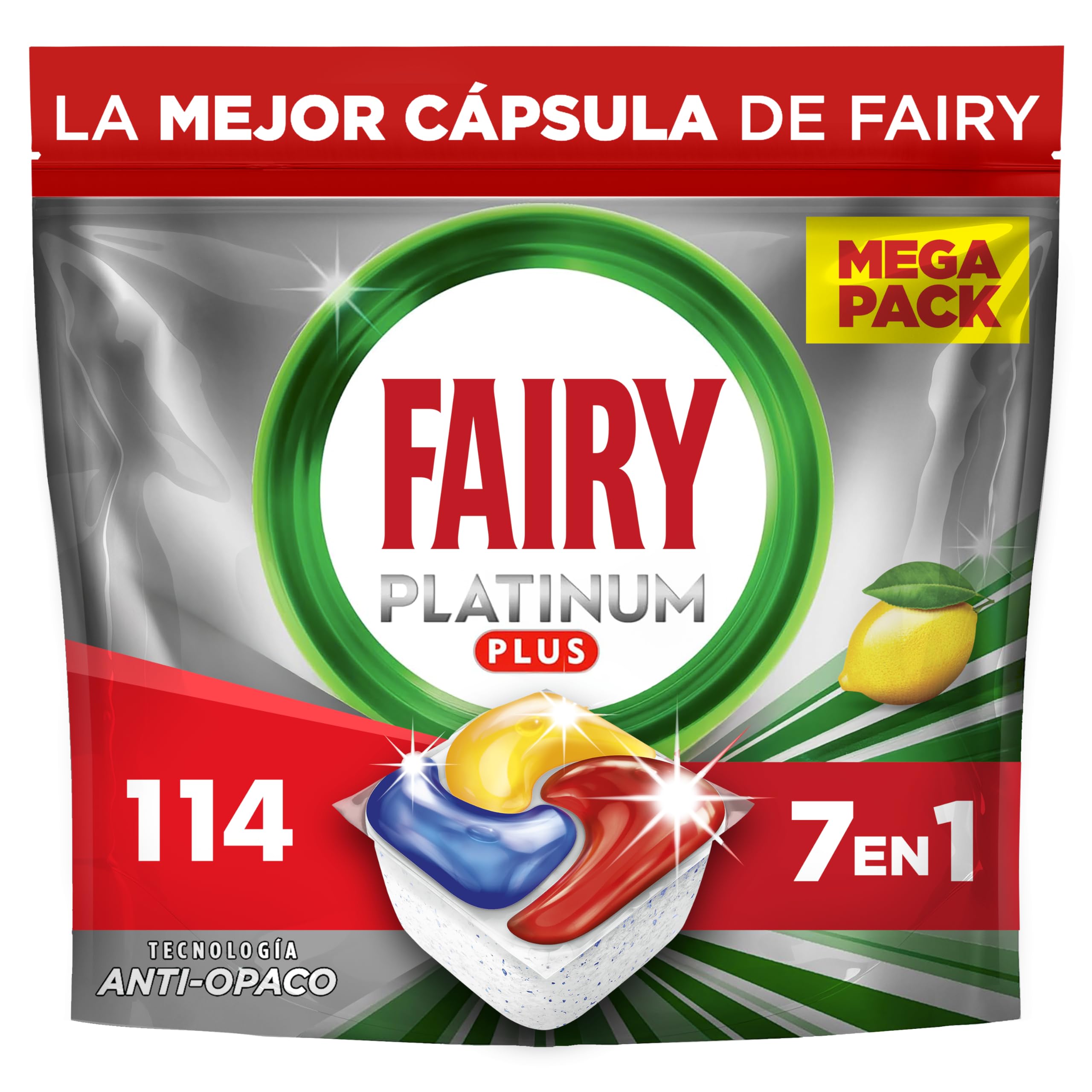 Fairy Platinum Plus Dishwasher Capsules for Lemon Machine, 6x19 Capsules | Our B