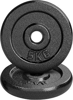 Amonax Cast Iron Weight Plates Set, 2.5kg-10kg Dumbbell and Barbell Plates