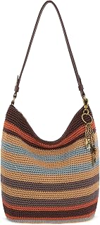 The Sak Sequoia Hobo Bag - ハンドクロシェ ラージ レディース パース 日常 & 旅行 用 - 丈夫なハンドバッグ&トート ジッパーポケット付き
