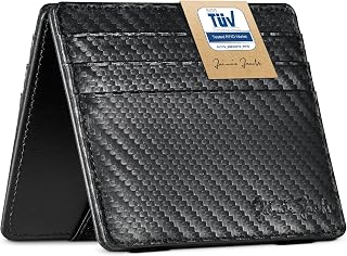 Jaimie Jacobs Flap Boy Slim Magic Wallet - Magic Wallet with RFID Protection for Credit Cards, Card Holder for Men Genuine Leather