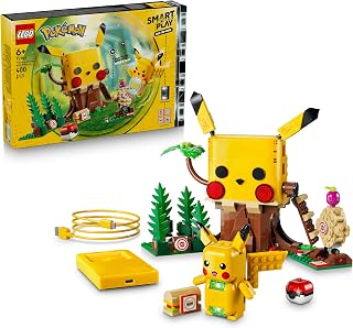 LEGO Pokémon SMART Play: Training House with Pikachu 72164 | SMART Brick & Charger Included, All-in-One Set, 4 Tags, 1 Figure, Gift Idea for 6+ Year Old Boys & Girls, 400 Pieces