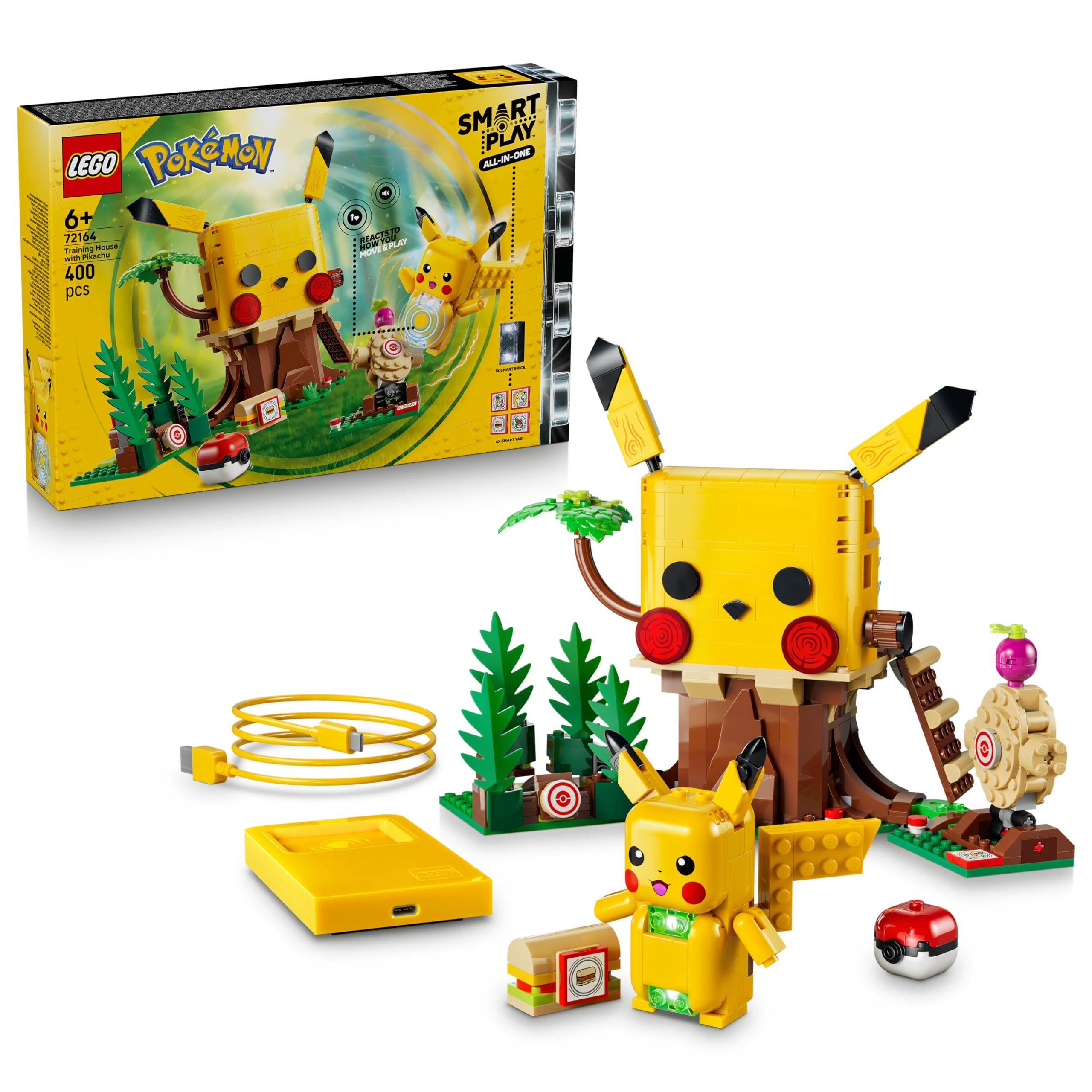 LEGO Pokémon SMART Play: Training House with Pikachu 72164 | SMART Brick & Charg