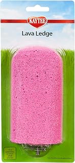 Kaytee Lava Ledge for Small Pet Wire Habitats | Active play. Pumice chinchilla cage accessories for jumping. Safe to chew, attaches to wire homes, chinchilla toys