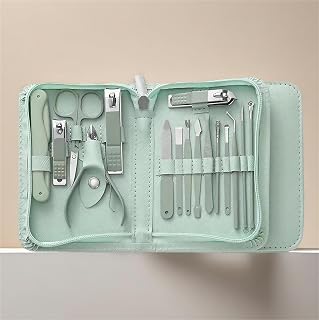 Nail Clippers Set 16 Pcs Beauty Tools Portable Set, 16 in 1 Nail Clipper Set Travel Manicure Kit, Nail Set Kit Everything Professional, Green