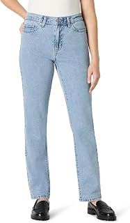 Amazon Essentials Women's Mid-Rise Slim Fit Straight Leg Jeans