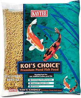 Kaytee Koi's Choice Floating Fish Food for Koi, Goldfish & Pond Fish | Supports growth. Fish food pellets for all seasons. 35% protein, fish meal first, highly digestible koi food