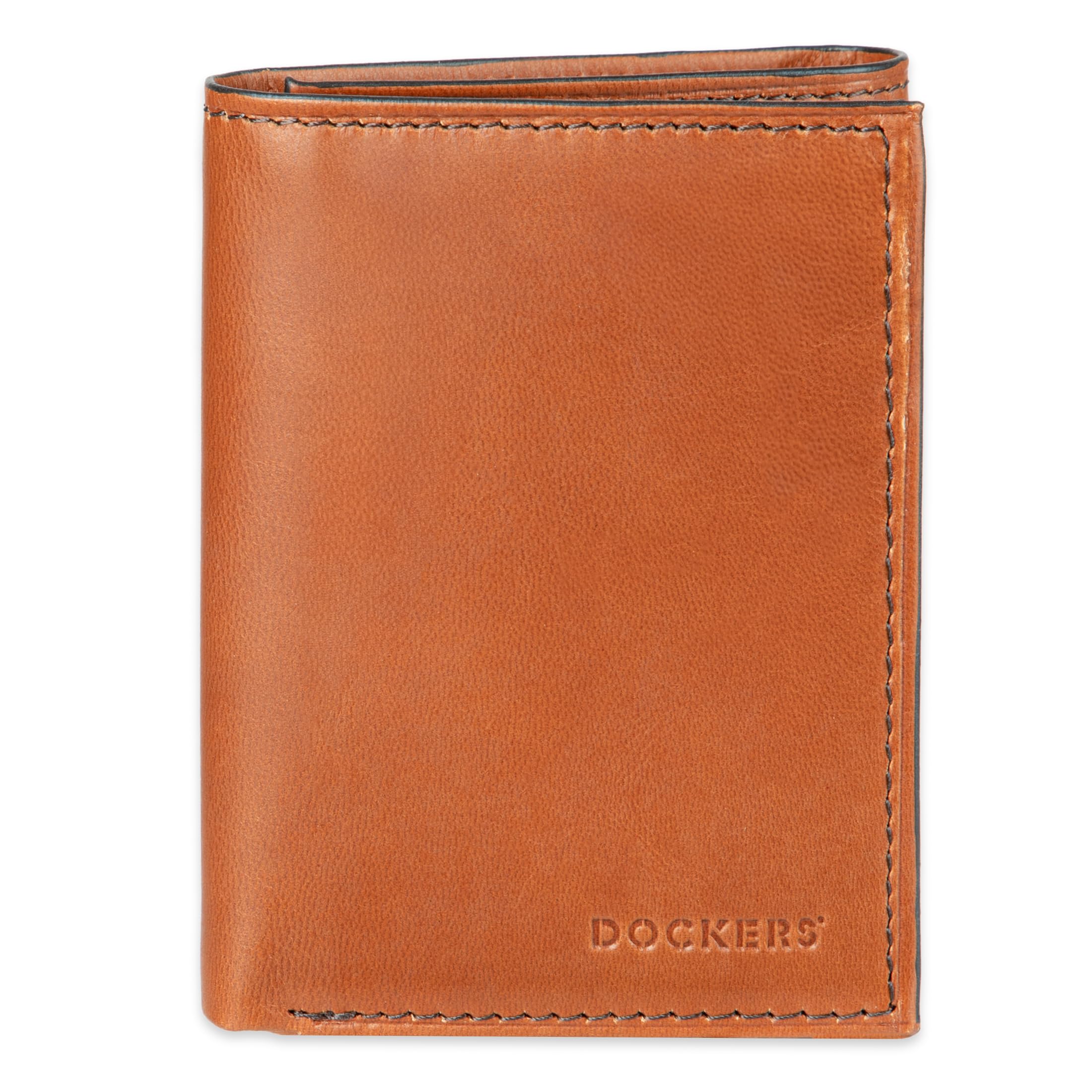 Dockers Men's Extra Capacity Slim Profile Trifold Wallet with Multiple Card Slot