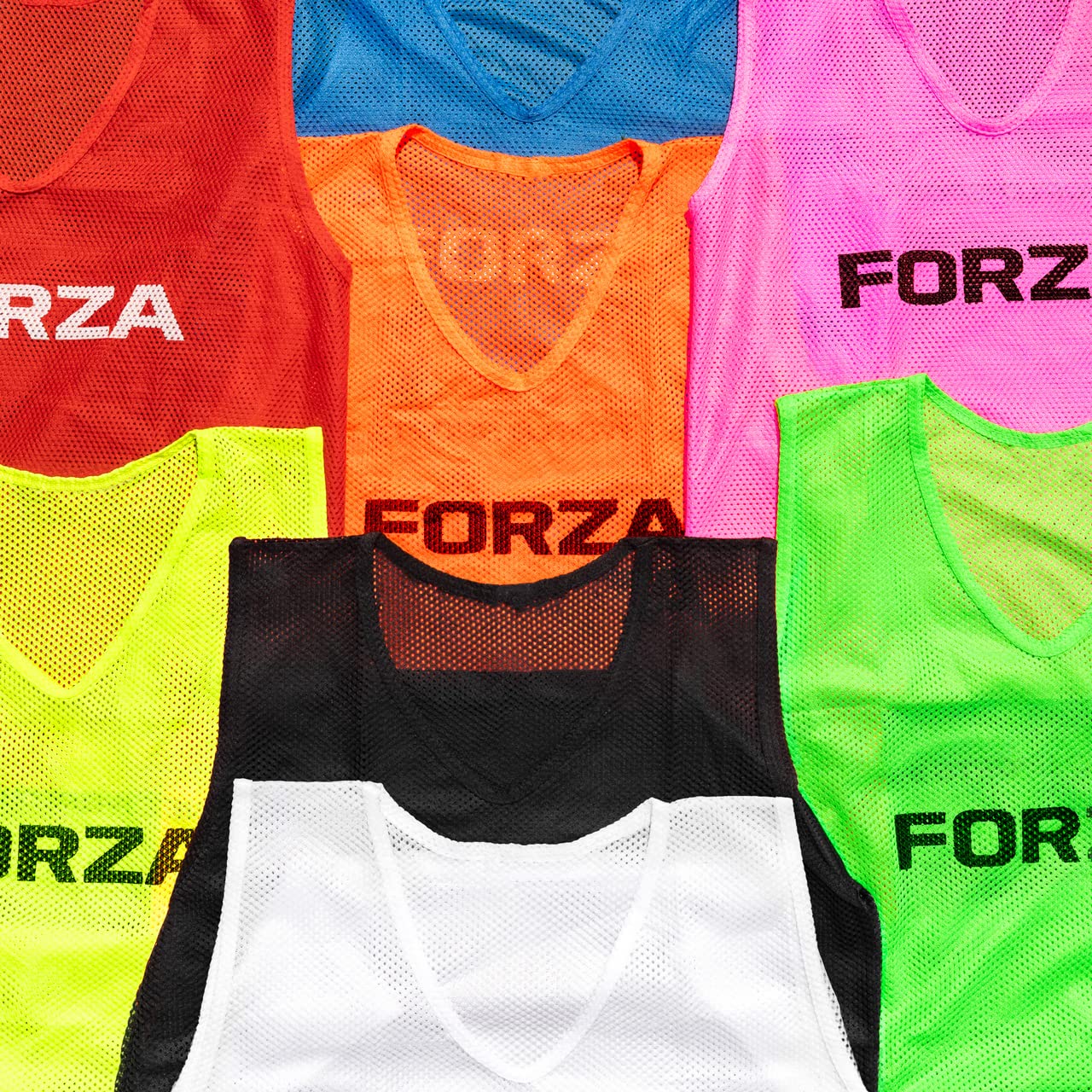 FORZA Training Bibs [10 Pack] - Pro Football Training Vests Sizes | Multi-Sport 