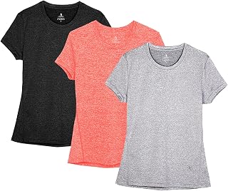 icyZone® Women's Sports T-Shirt, Running/Fitness Shirts, Sportswear, Short Sleeve Tops