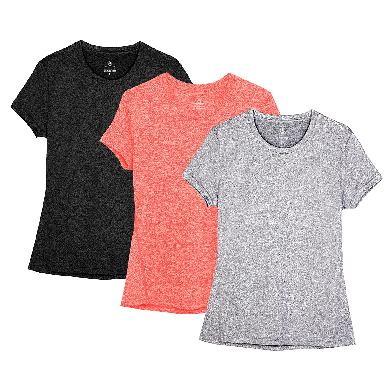 icyZone® Women's Sports T-Shirt, Running/Fitness Shirts, Sportswear, Short Sleev