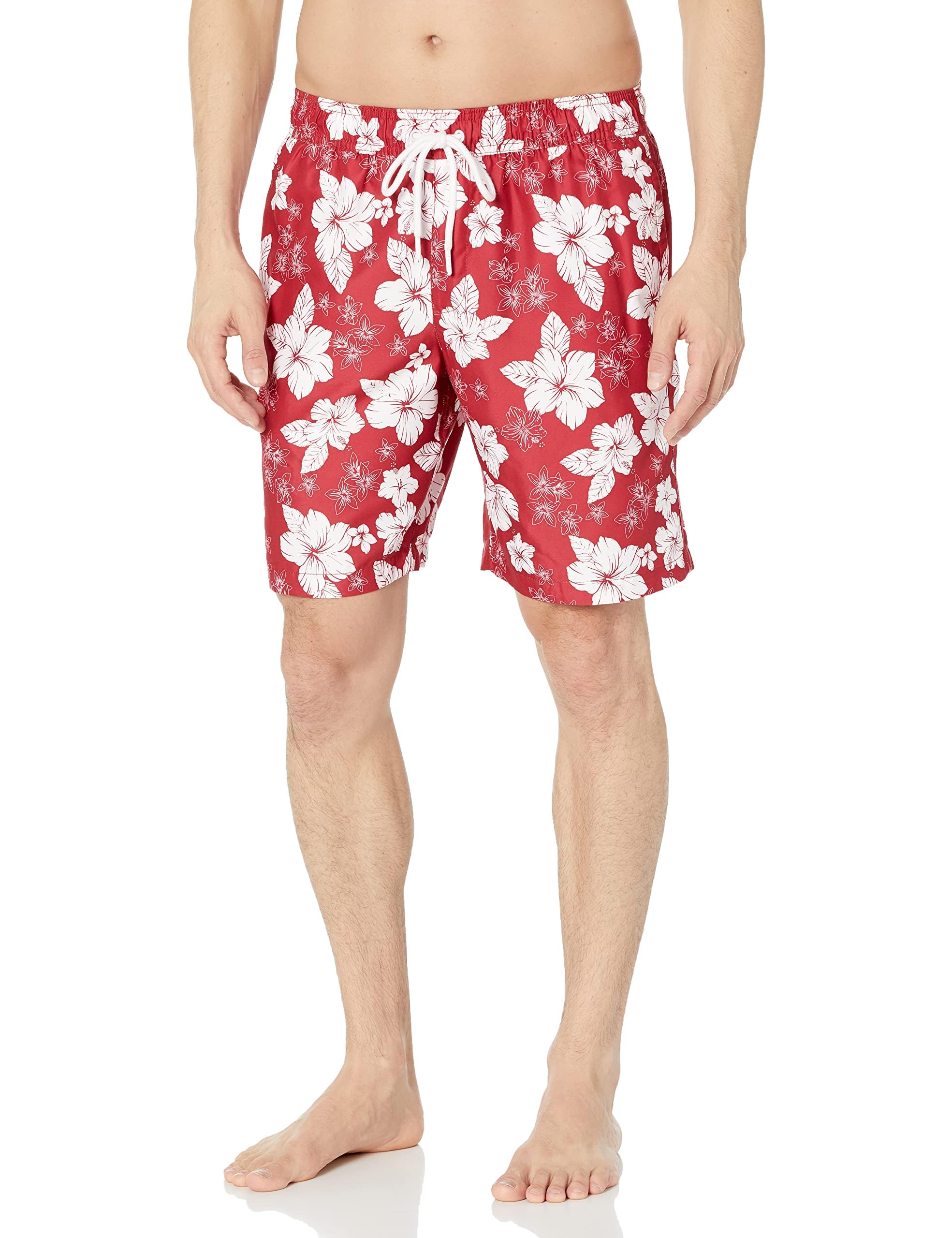 Amazon Essentials Men's 23cm Swimming Board Shorts with Mesh Lining and Drawstri