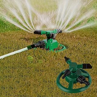 1 x Lawn Sprinkler 360° Rotation Plastic Adjustable Nozzles