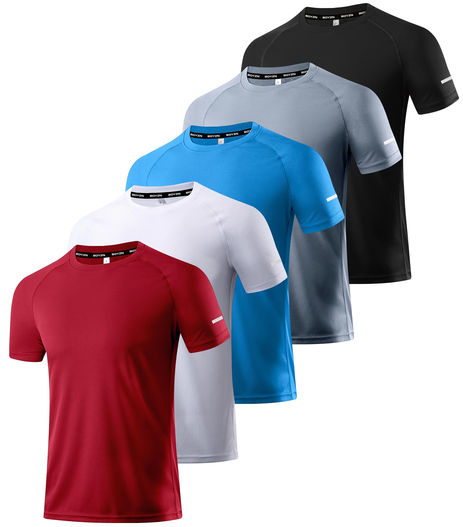 Boyzn 1, 3, 5 or 7 pack men's sports t-shirts. Short sleeve, functional, breatha