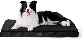 Bedsure Orthopedic Dog Bed with Washable Cover for Large, 91x69cm Black