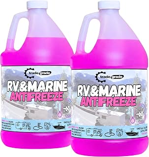 Trade Grade Premium Blend RV Antifreeze for Winterizing – Marine Antifreeze -60°F Freezing Point Protection, 2 Gallon (2-Pack) – Pink Winterizing Fluid for Boats, Pools, Spas, Campers, Vacation Homes