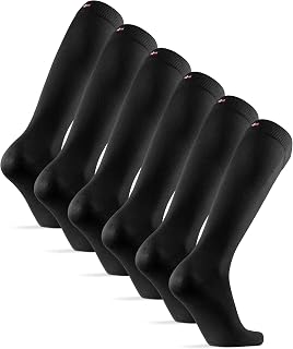 DANISH ENDURANCE Knee-High Dress Socks for Men & Women, 3-Pack