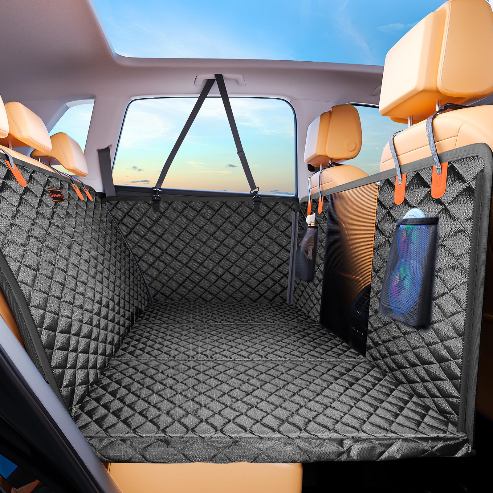 JOEJOY Back Seat Extender for Dogs - Dog Car Seat Cover for Dogs Waterproof & Fo