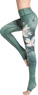 Women Sports Leggings Elastic Floral Print Women's Running Trousers High Waist Leggings Stretch Long Yoga Pants
