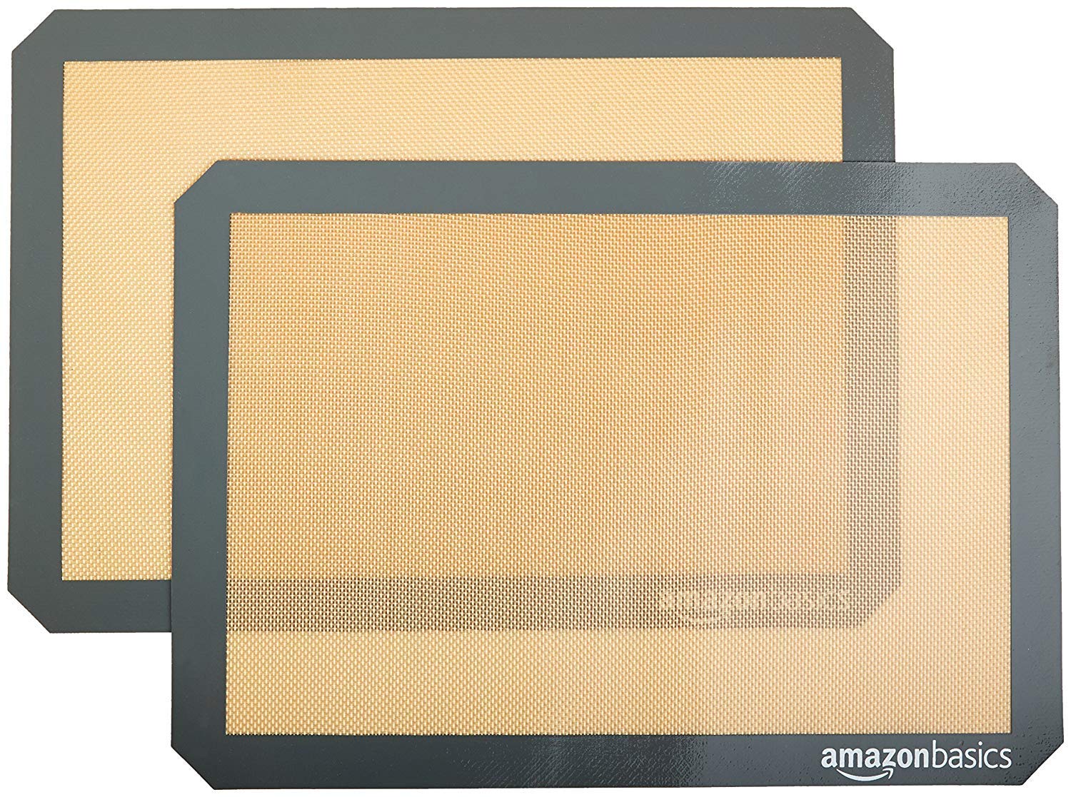 Amazon Basics Silicone Rectangular Baking Mat, Non-Stick, Reusable, Dishwasher S