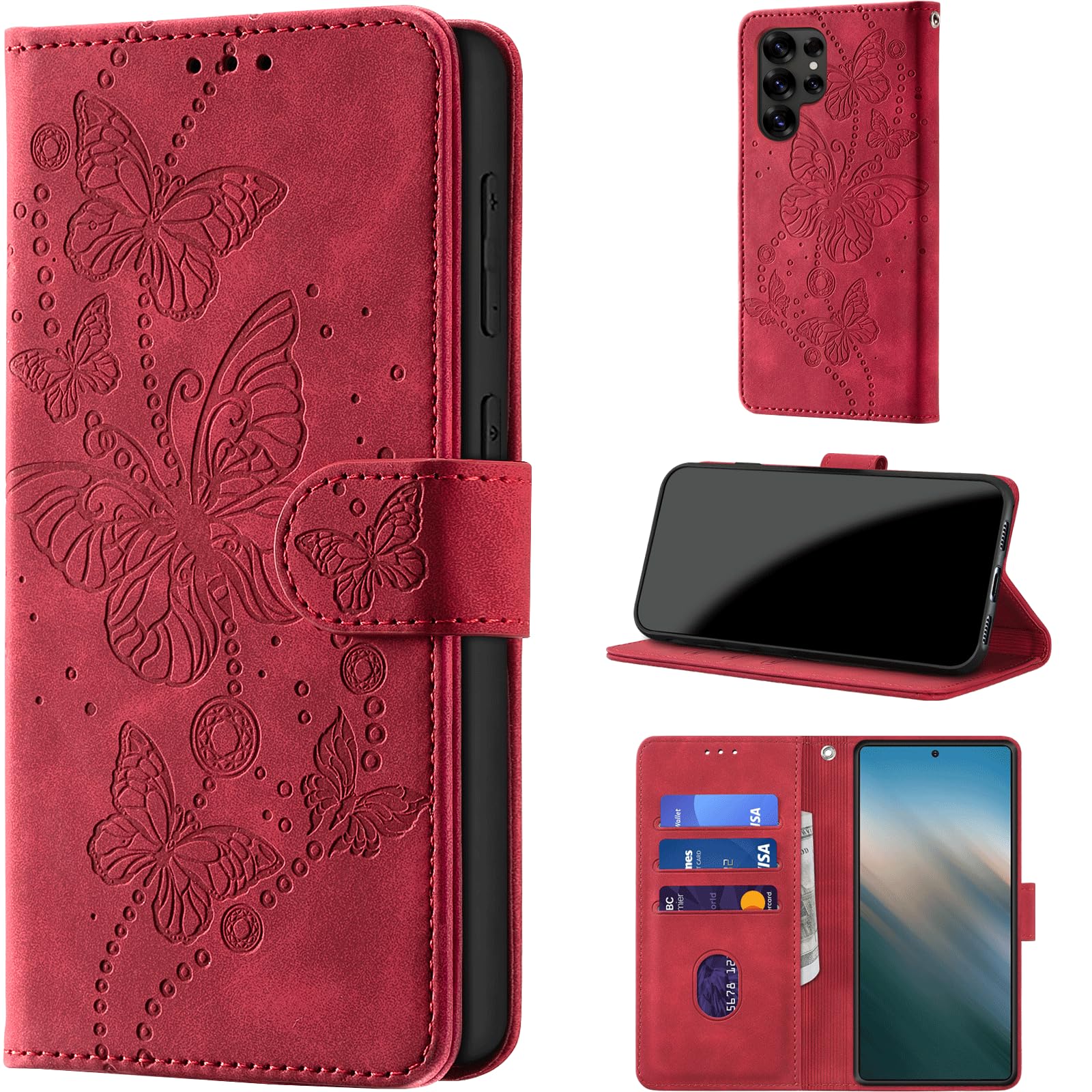 Cover for Samsung Galaxy S25 Ultra 6.9 Inches, Red