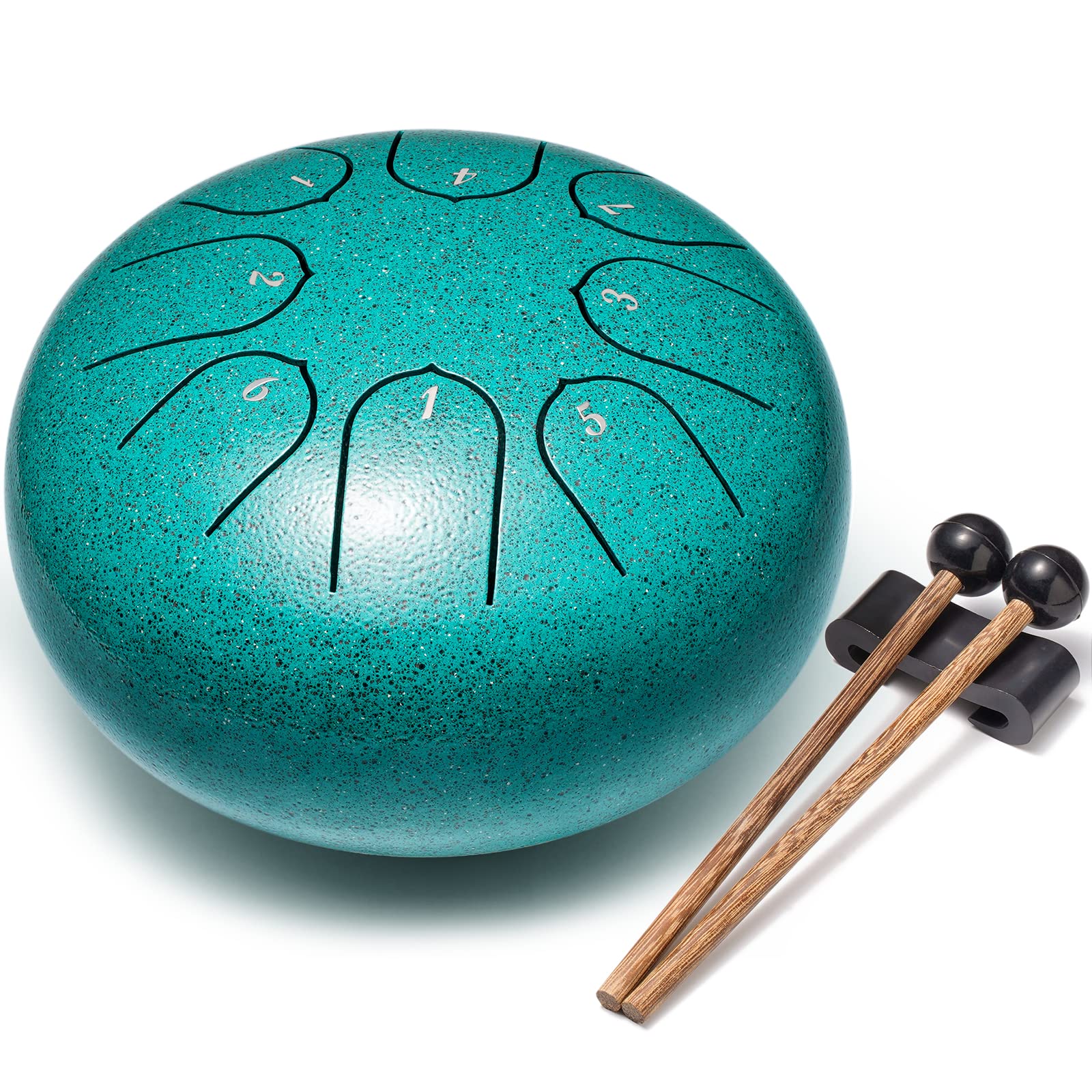 Steel Tongue Drum 6 Inch 8 Notes Musical Instrument, Rain Drum Style Gift | Adul