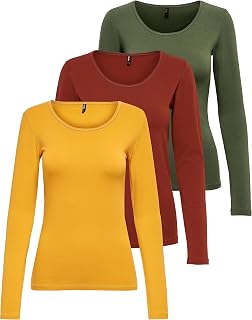 Only Onllive Love Life L/S Oneck Top Noos Jrs T-Shirt Women