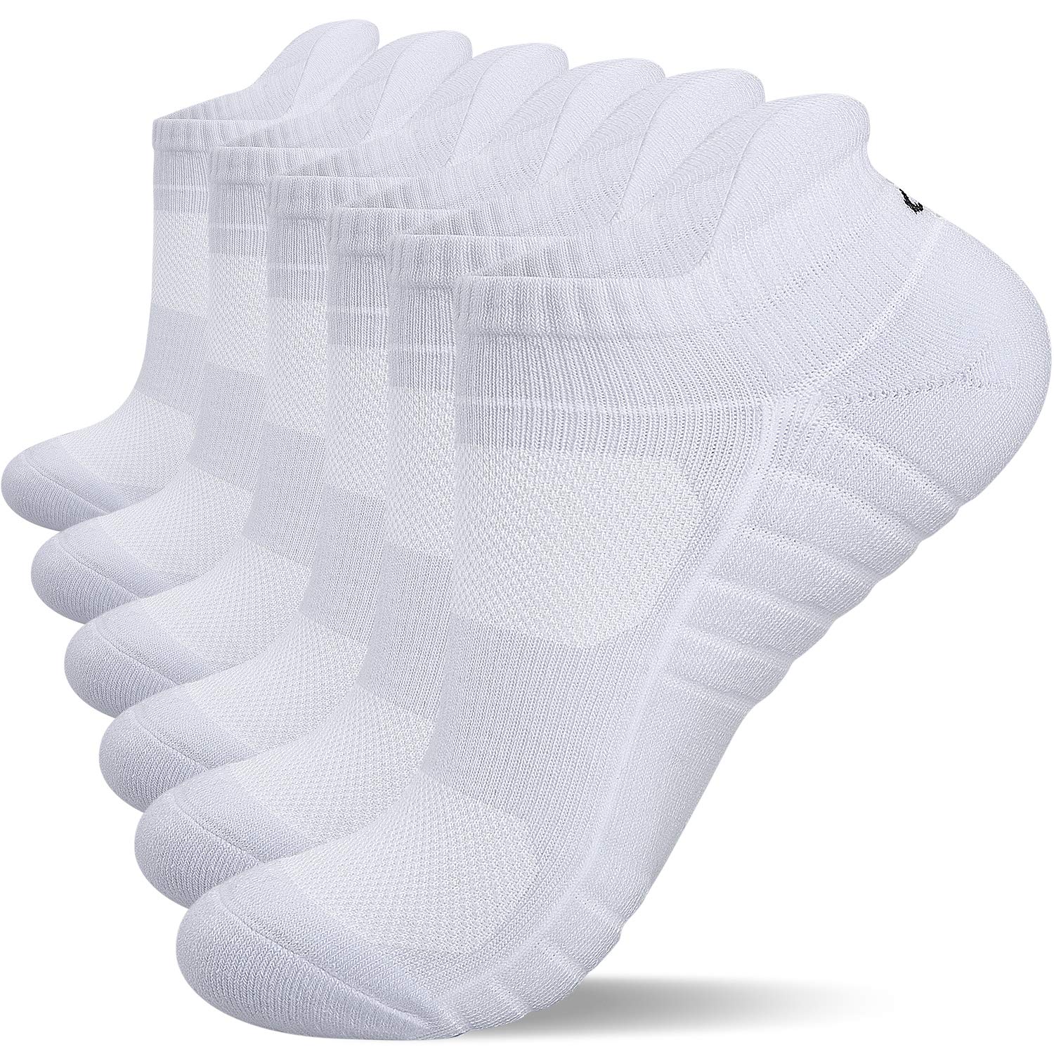 Lapulas Athletic Running Ankle Socks, Low Cut Cushioned Anti-Blister Tab Sports 