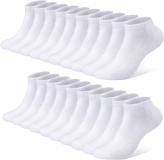 FALARY Men's Women's Short Socks 10 Pairs Unisex Sports Socks
