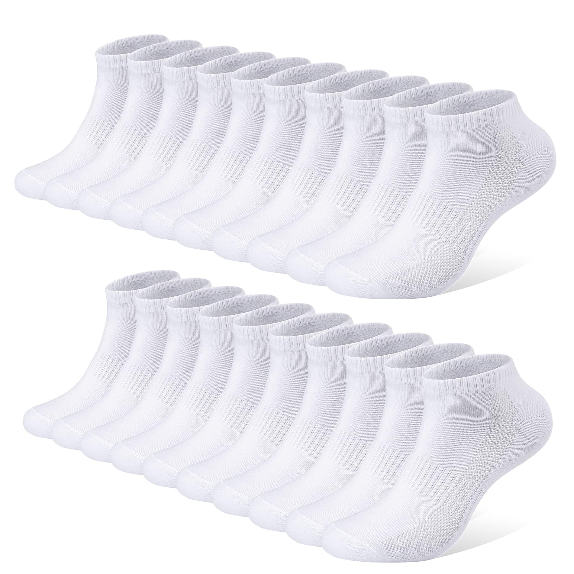 FALARY Men's Women's Short Socks 10 Pairs Unisex Sports Socks