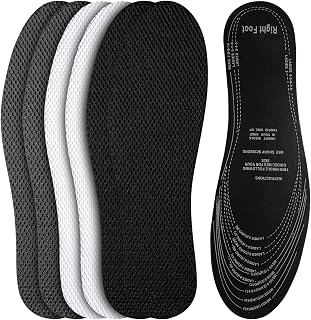 3 Pairs Anti Odour Soft and Lightweight Latex Foam Insoles (UK3-11,30cm) | Breathable Barefoot Odour Eating Inserts,Pain Relief, Cut-to-Size Everyday Comfort Replacement Shoe Pads for Men & Women