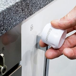 BABYGO® Magnetic Kitchen Cupboard Locks, Child Safety, 10 Locks, 2 Keys | UK No.1 Trusted Baby Safety Brand. Extra Strong 3M Adhesive. Fits Drawers & Cabinets. Set includes 8 Free Corner Protectors