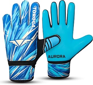 Kids Goalkeeper Gloves–Football Goalkeeper Gloves For Boys, Kids Children Youth Soccer Goalie Gloves with Strong Grip,Breathable Mesh & Durable Palm–Boys Soccer Glove for Training