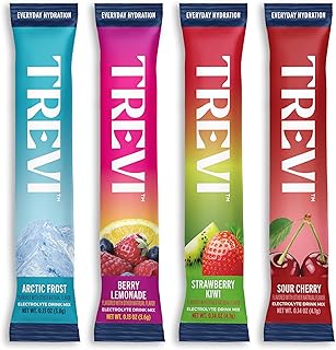 TREVI Electrolytes Powder Packets, Sugar Free Hydration, Favorites 20 Pack | Essential Daily Drink Mix, 0 Sugar, Magnesium, Potassium, Vitamin C, Calcium, B6 & B12 Vitamins