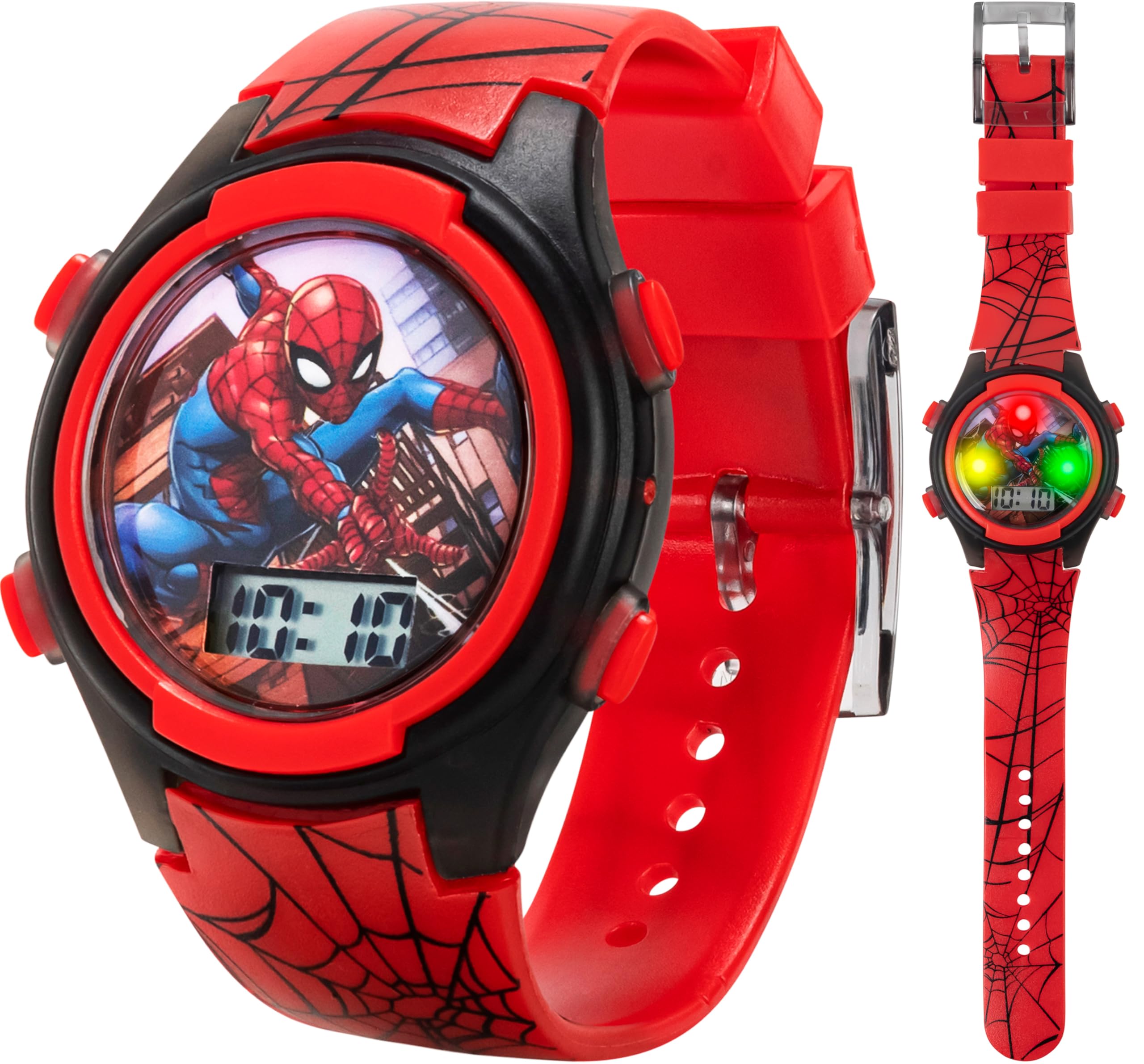 Marvel Spider-Man Kids Watches – Digital Display, Interactive Features, Adjustab