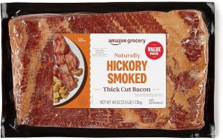 Amazon Grocery, Thick Cut Hickory Smoked Bacon, 40 Oz, Prop 12 Compliant (Previously Fresh Brand, Packaging May Vary)