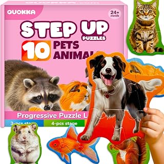 Toddler Puzzles Ages 2-4 - 8 Large Floor Puzzles for Kids 3-5