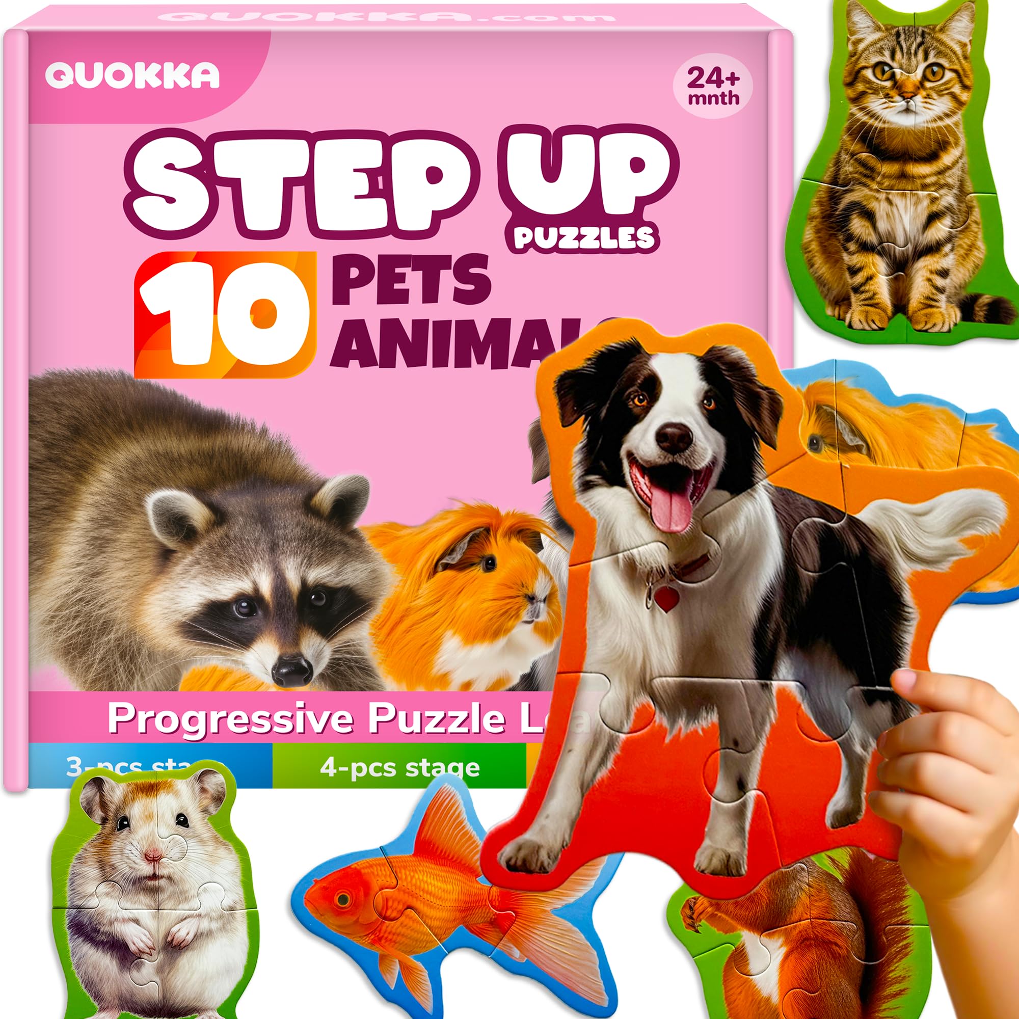 Toddler Puzzles Ages 2-4 - 8 Large Floor Puzzles for Kids 3-5