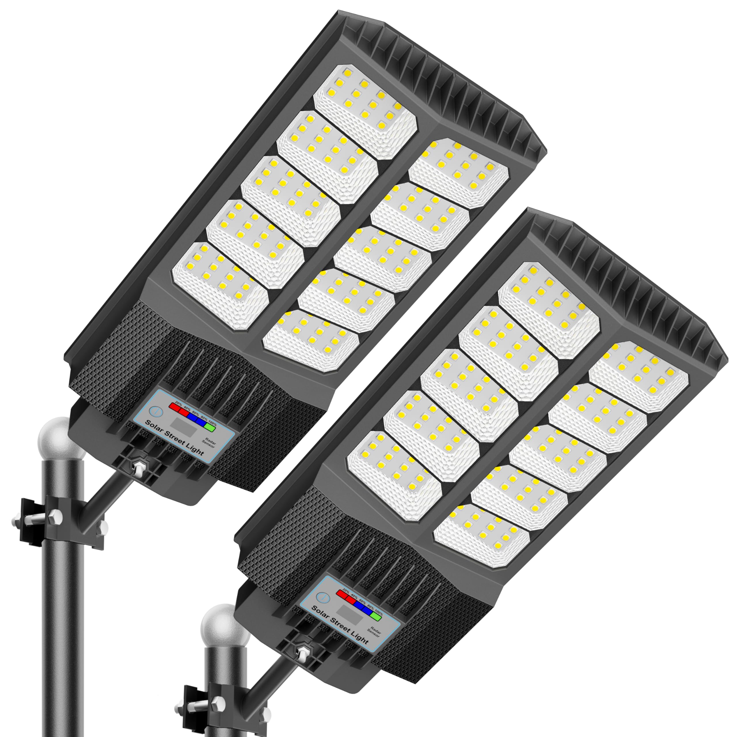 XCQMHF Solar Street Light Outdoor Waterproof Pole Led Solar Lights for Yard | Hi