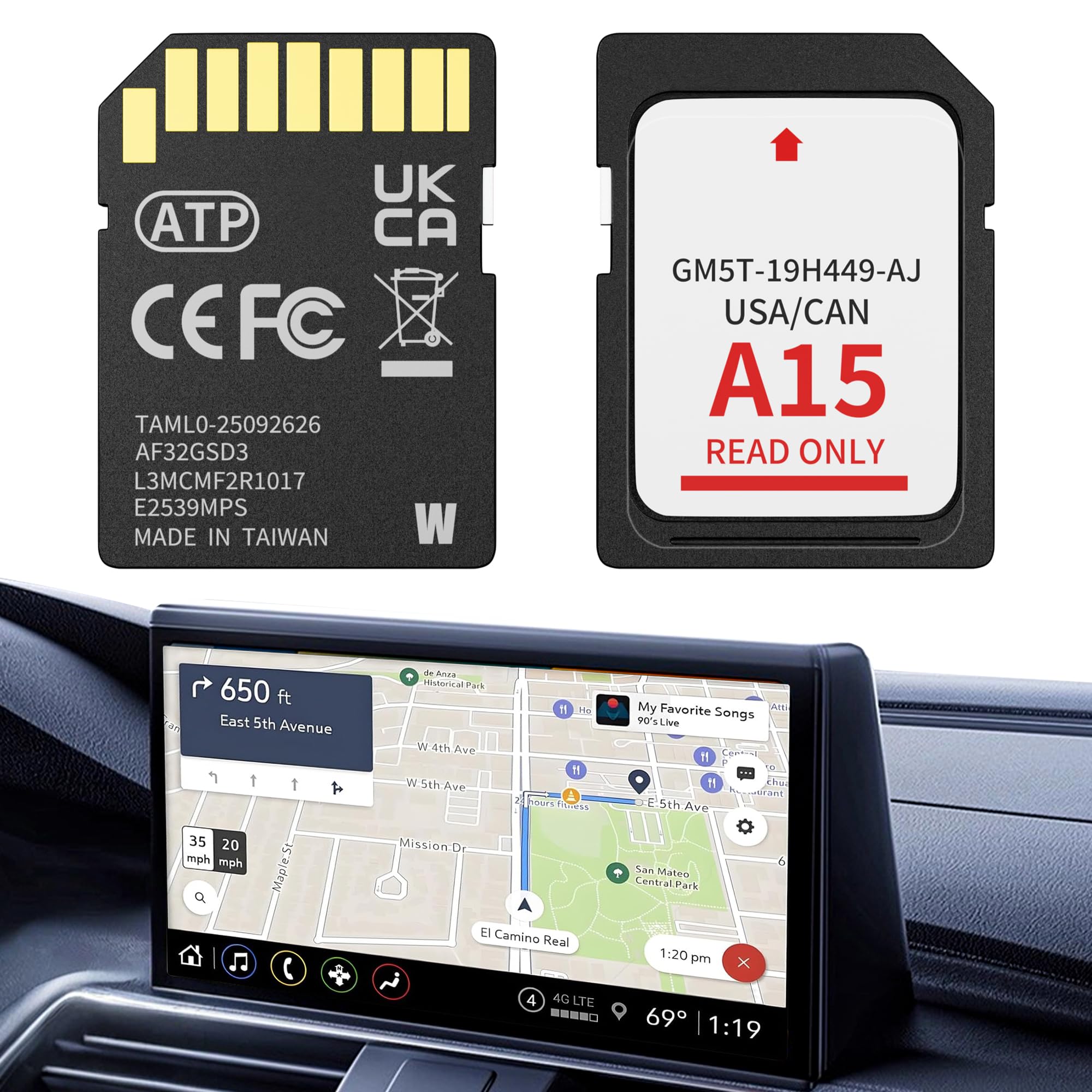 2026 Latest A15 Navigation SD Card Map Accessory for Ford Lincoln, F-150 Explore