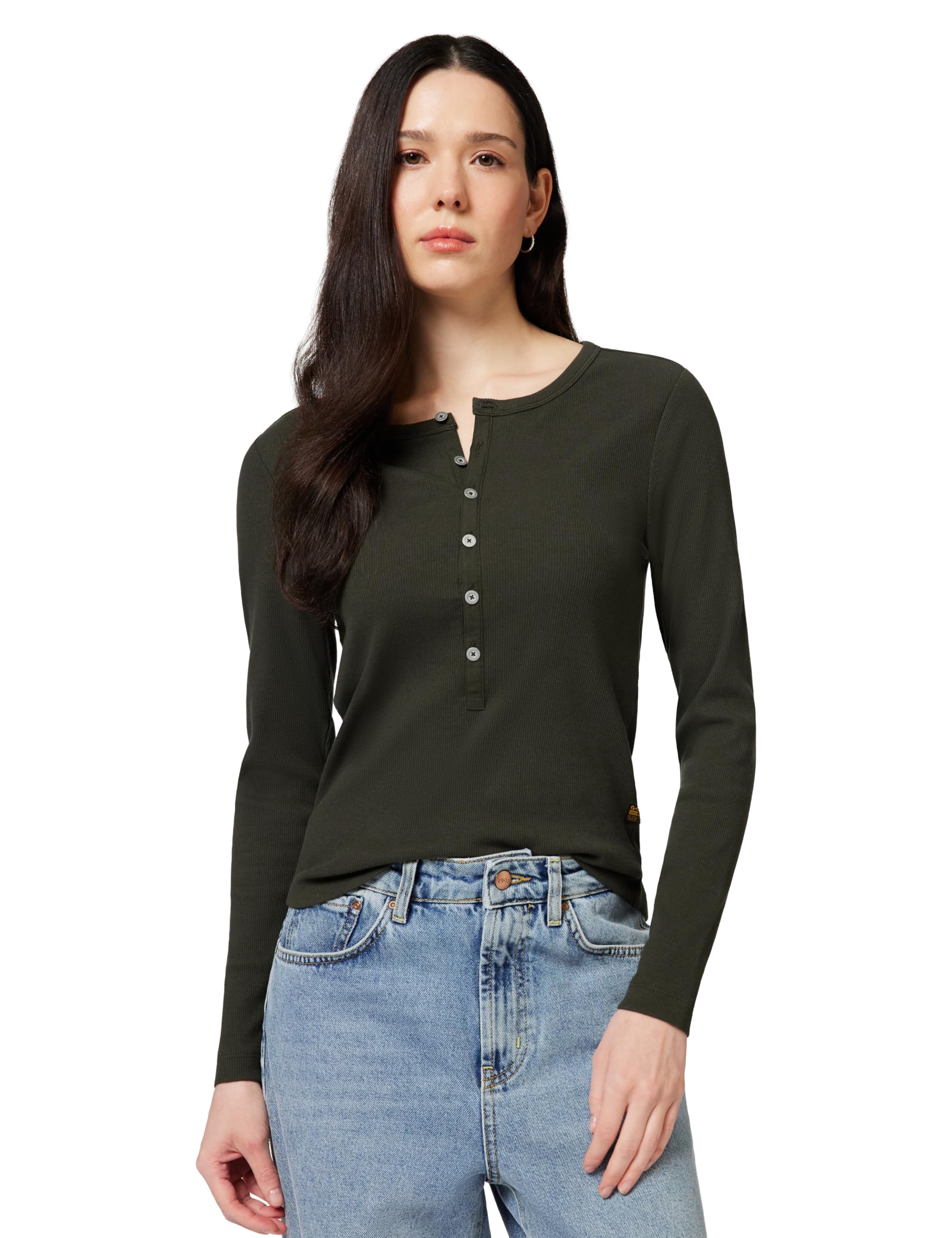 G-Star Henley Slim T Ls WMN Women's T-Shirt