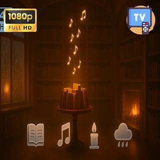 Zen Library Quiet Tones 4K – Calming Ambience & Soft Music for Reading