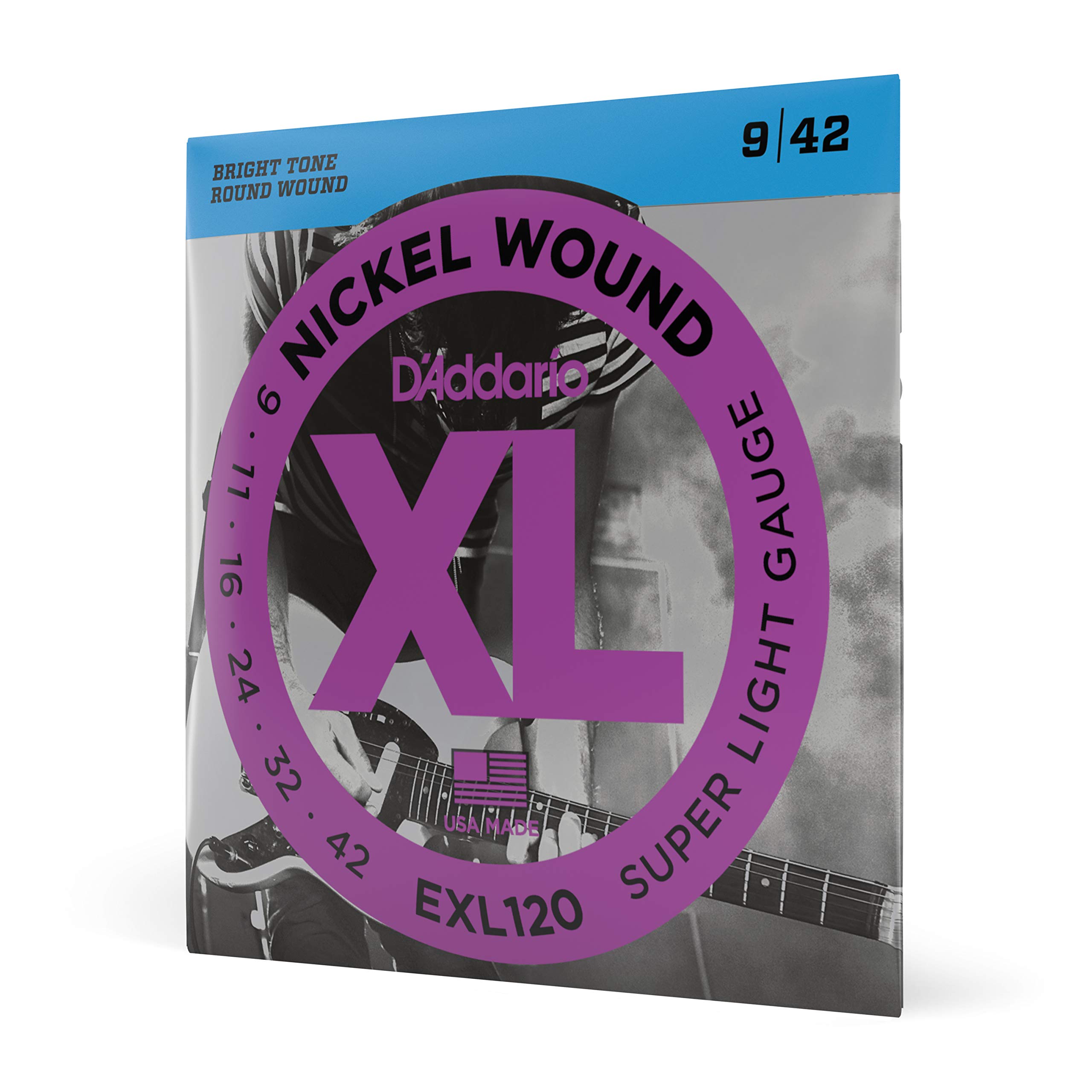 D'Addario EXL120 Set di Corde Rivestite in Nickel per Chitarra Elettrica, Super 