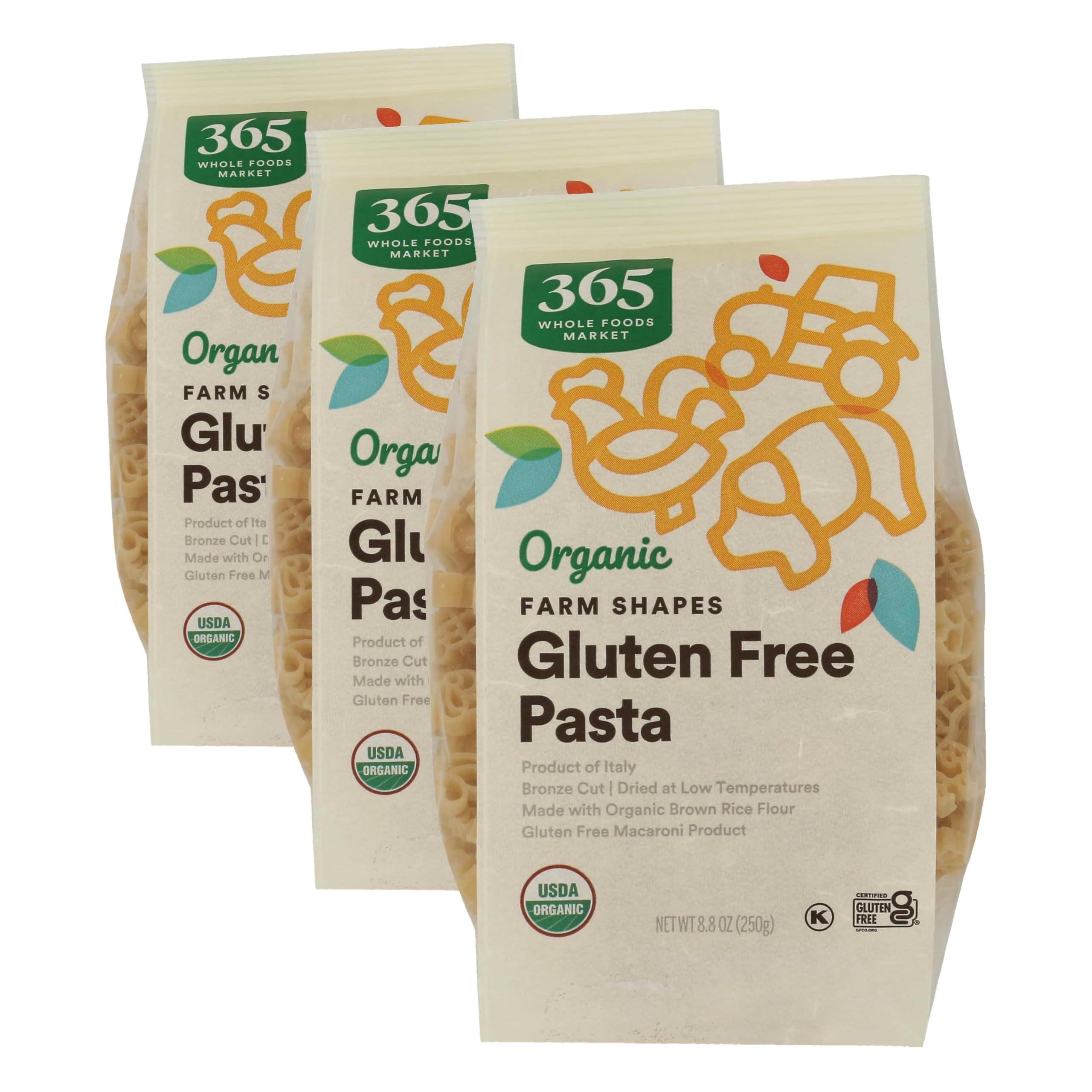 365 by Whole Foods Market, Pasta Farm Animals Tractors Gluten-Free Organic, 8.8 